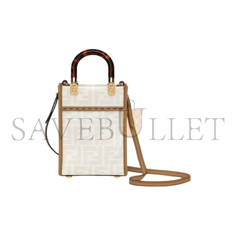 F**di glazed fabric plexiglass ff logo bikini girls mini 8bs051ajh8f1hdu (18*13*6.5cm)